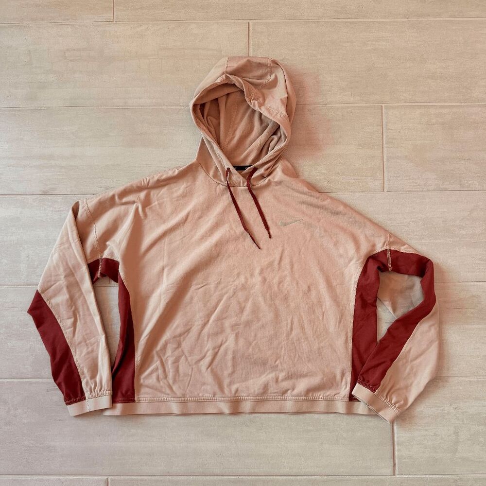 Nike Therma-FIT Sweater Oversized Hoodie Running Jogging XL Light Pink Warm-up